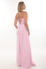 Elegant Crepe Dress – Style 4040 (Pink) - Görsel 2