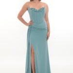 Elegant Crepe Dress – Style 4040 (Mint)