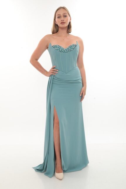 Elegant Crepe Dress – Style 4040 (Mint)