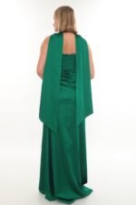Elegant Satin Dress – Style 4010 (Emerald) - Görsel 2